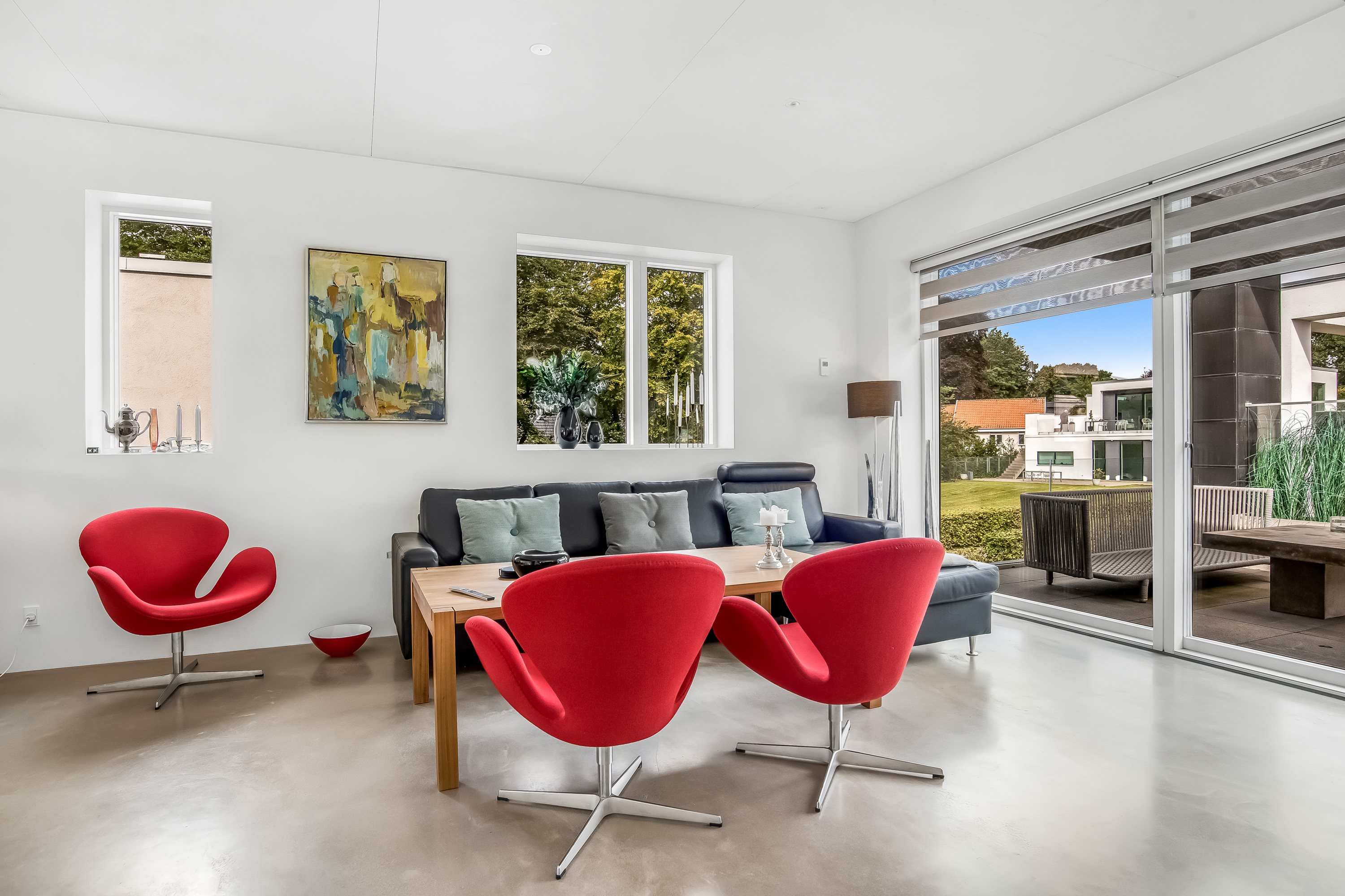 Fremhævet stue billede i fuldskærmstilstand. Billede af Lyngbakken 14D, 7500 Holstebro