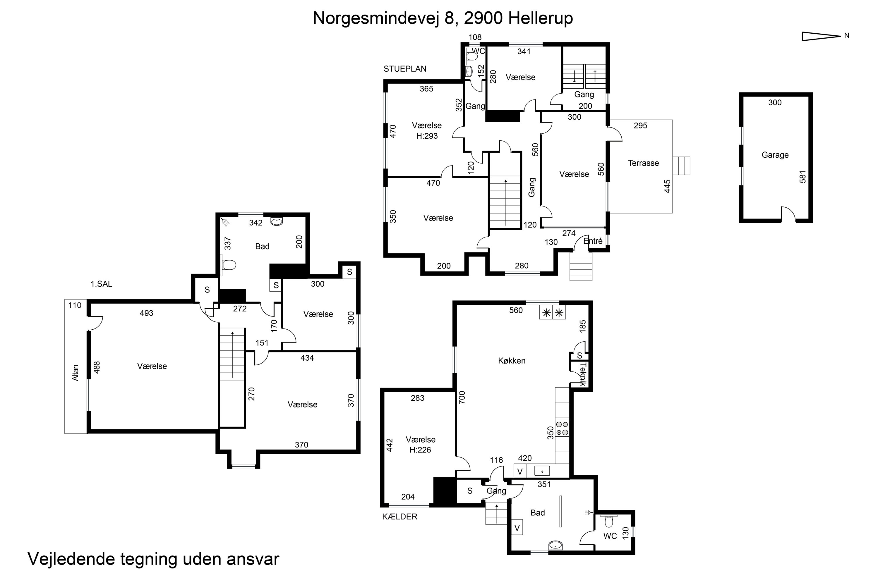 Plantegninger billede af Norgesmindevej 8, 2900 Hellerup