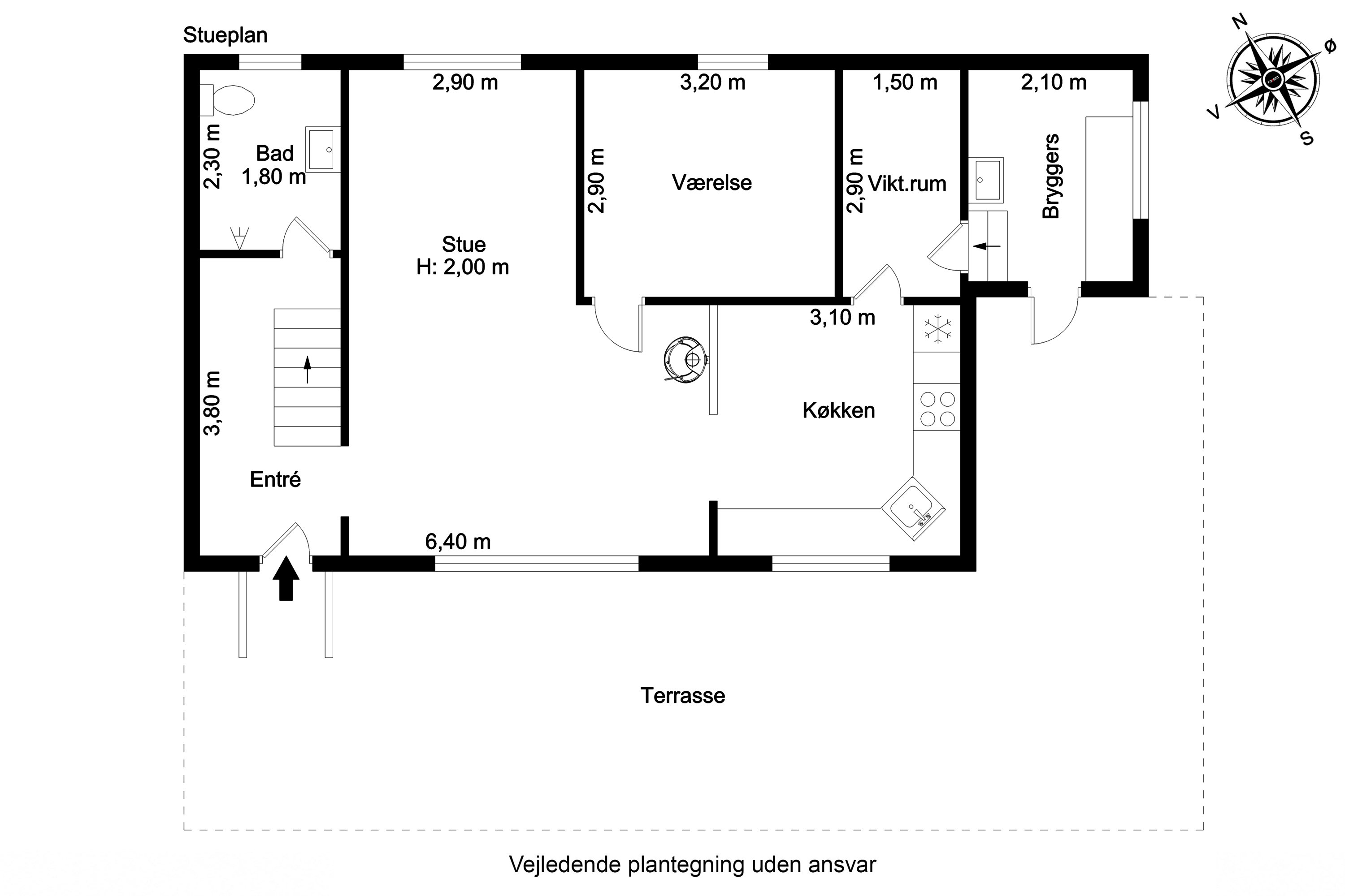 Plantegninger billede af Byvej 15, Sdr Longelse, 5900 Rudkøbing