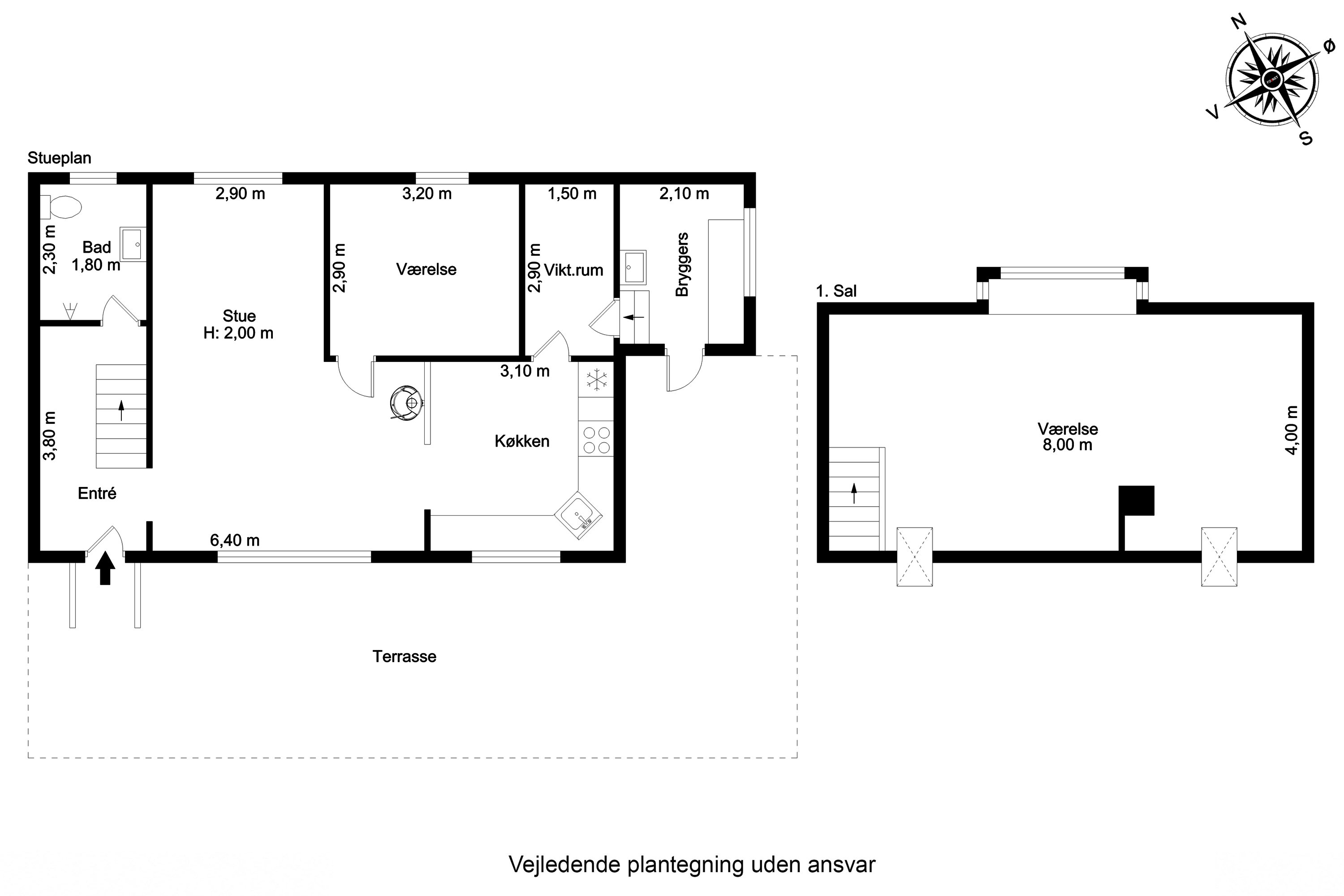 Plantegninger billede af Byvej 15, Sdr Longelse, 5900 Rudkøbing