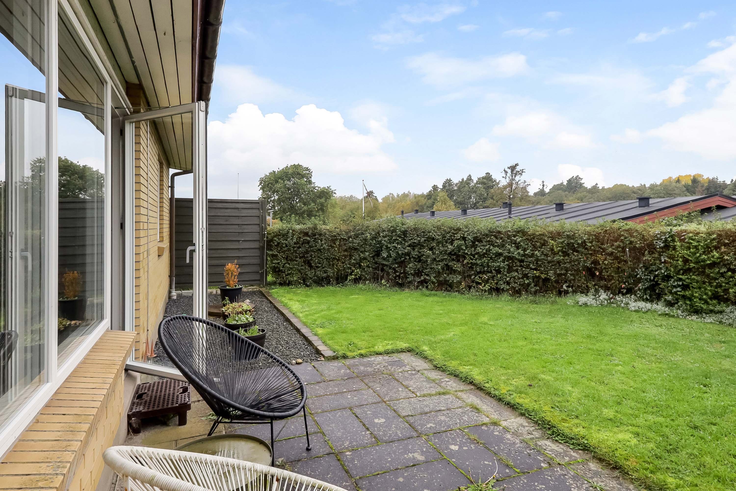 Fremhævet terrasse billede i fuldskærmstilstand. Billede af Kløvermarksvej 20A, Ollerup, 5762 Vester Skerninge