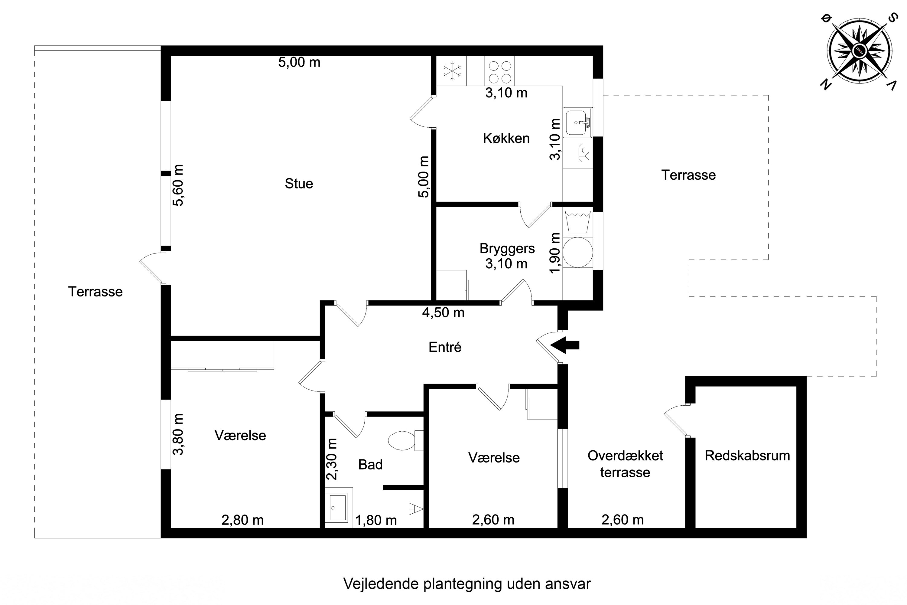Plantegninger billede af Kløvermarksvej 20A, Ollerup, 5762 Vester Skerninge