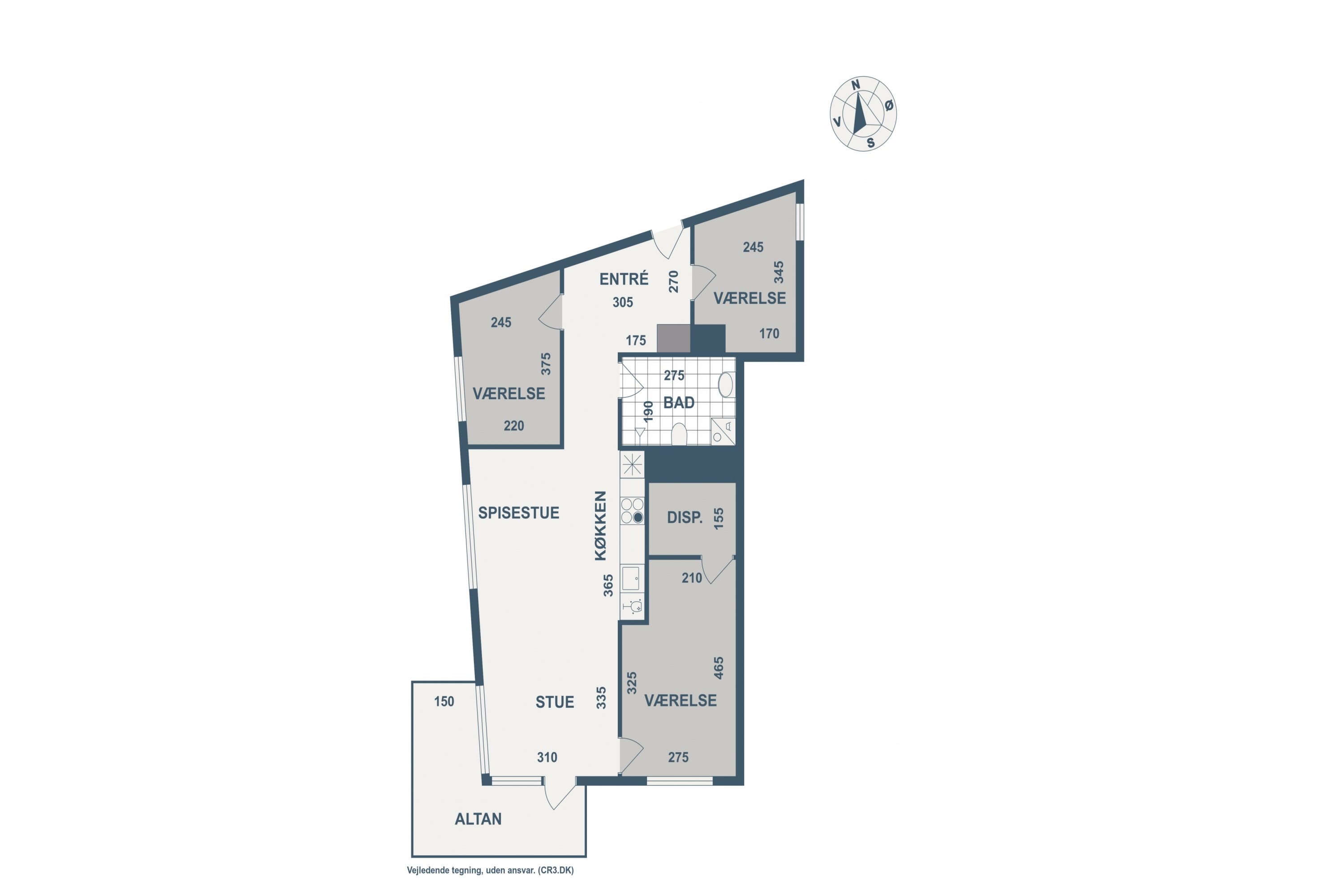 Plantegninger billede af Tove Maës Vej 2, 3. th., 2500 Valby