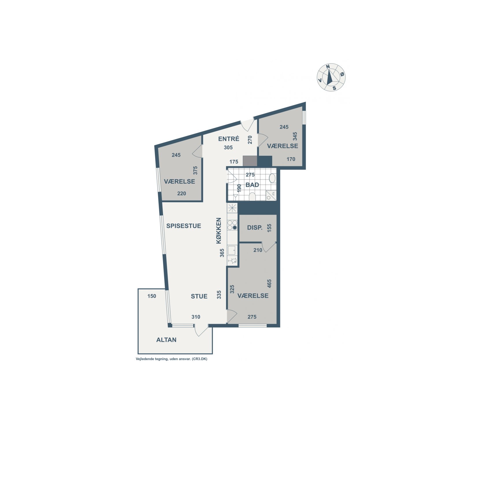 Plantegninger billede af Tove Maës Vej 2, 3. th., 2500 Valby
