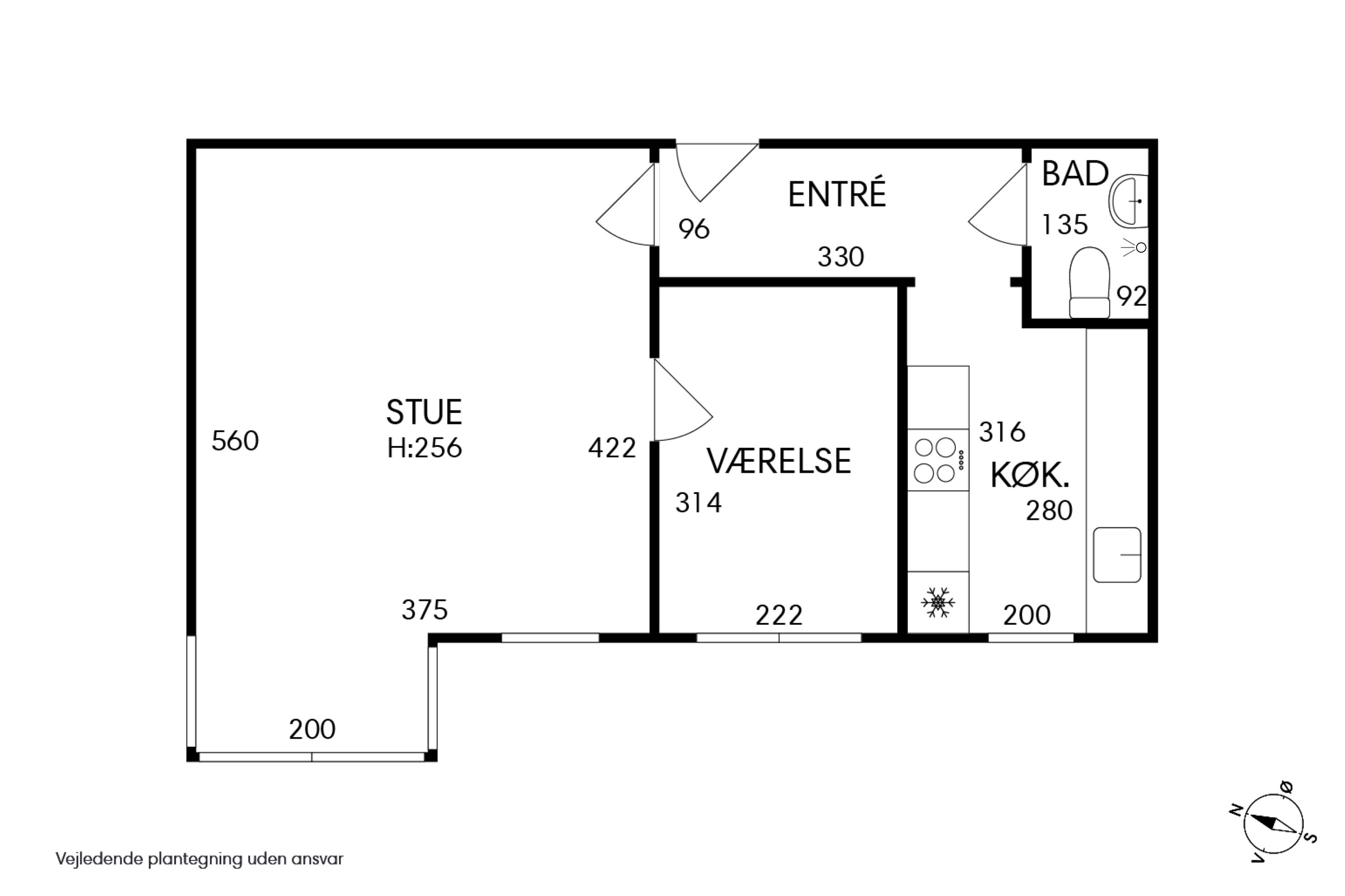 Plantegninger billede af Offenbachsvej 31, st. mf., 2450 København SV