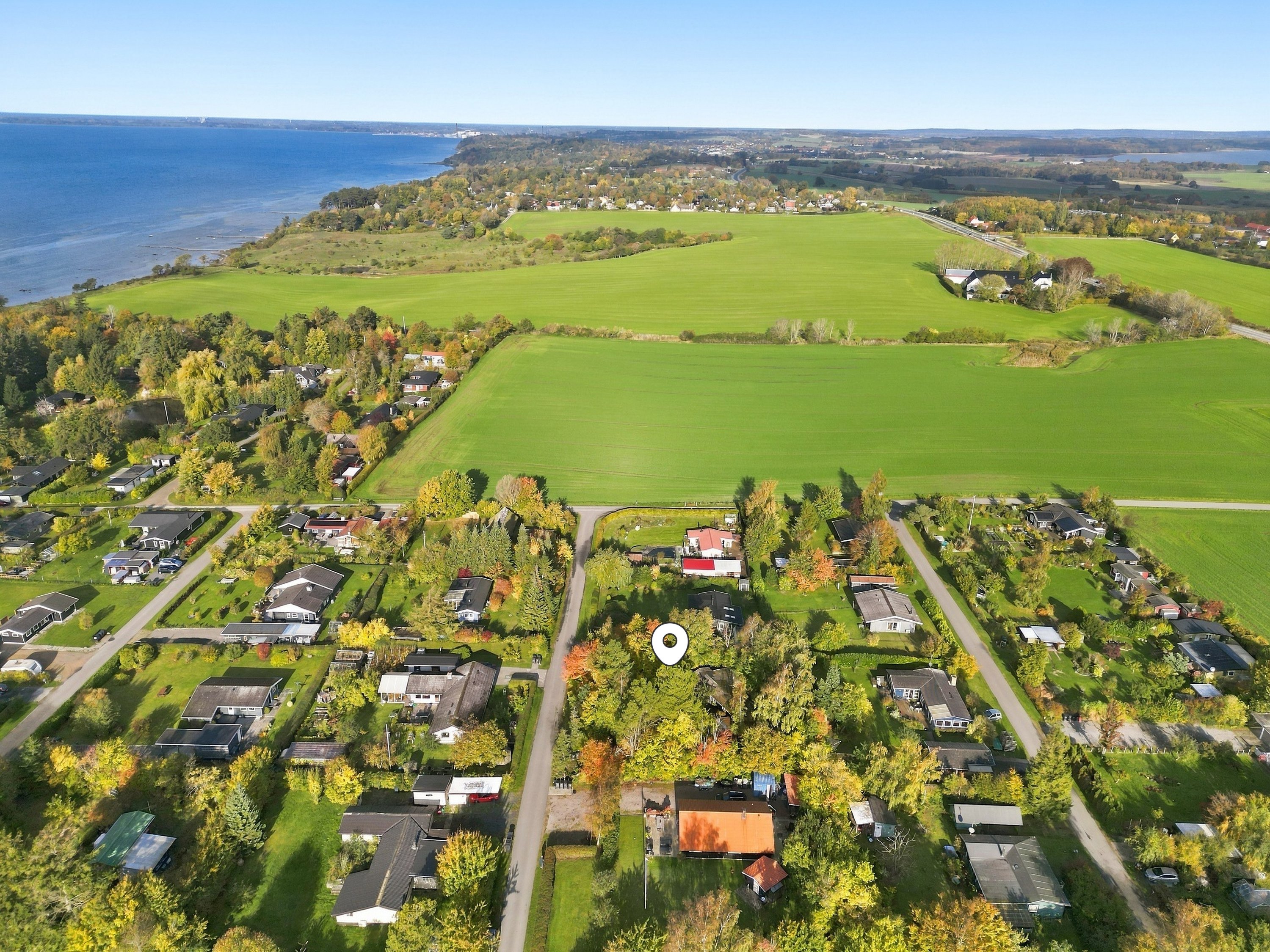 Fremhævet luftfoto billede i fuldskærmstilstand. Billede af Fasanstien 5, 3310 Ølsted