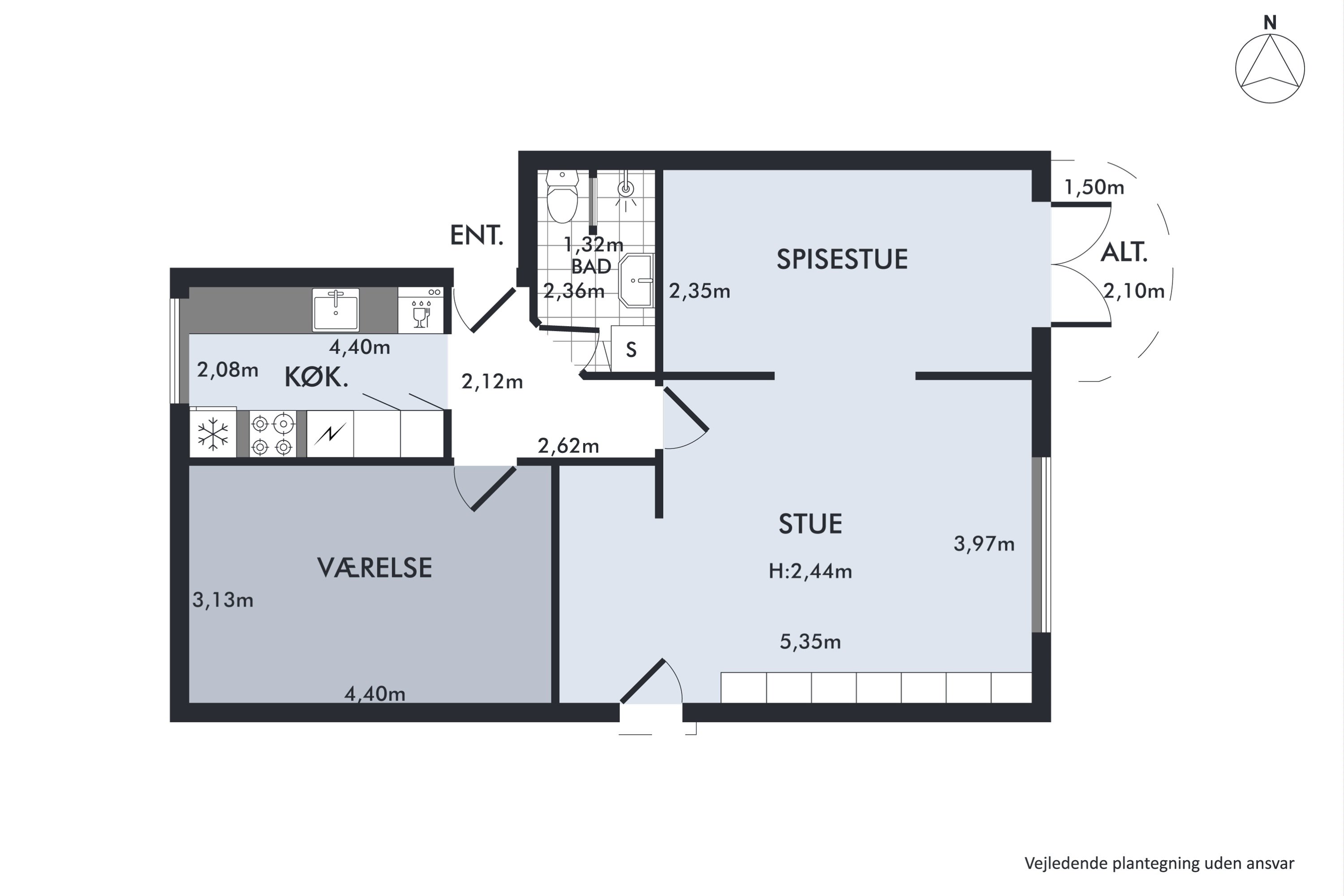 Plantegninger billede af John Tranums Alle 29, 1. th., 2770 Kastrup