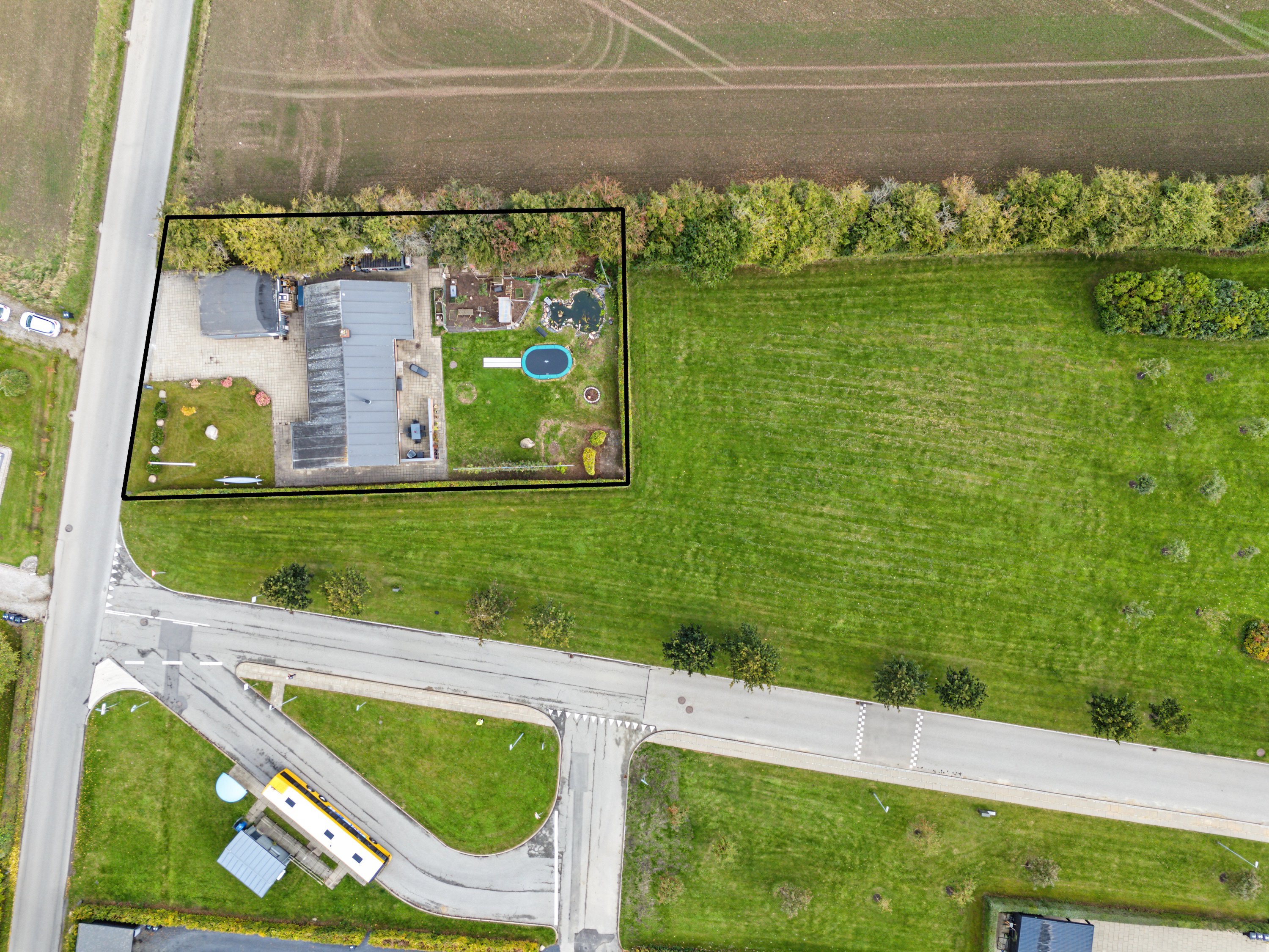 Fremhævet luftfoto billede i fuldskærmstilstand. Billede af Skødstrupvej 56, 8530 Hjortshøj