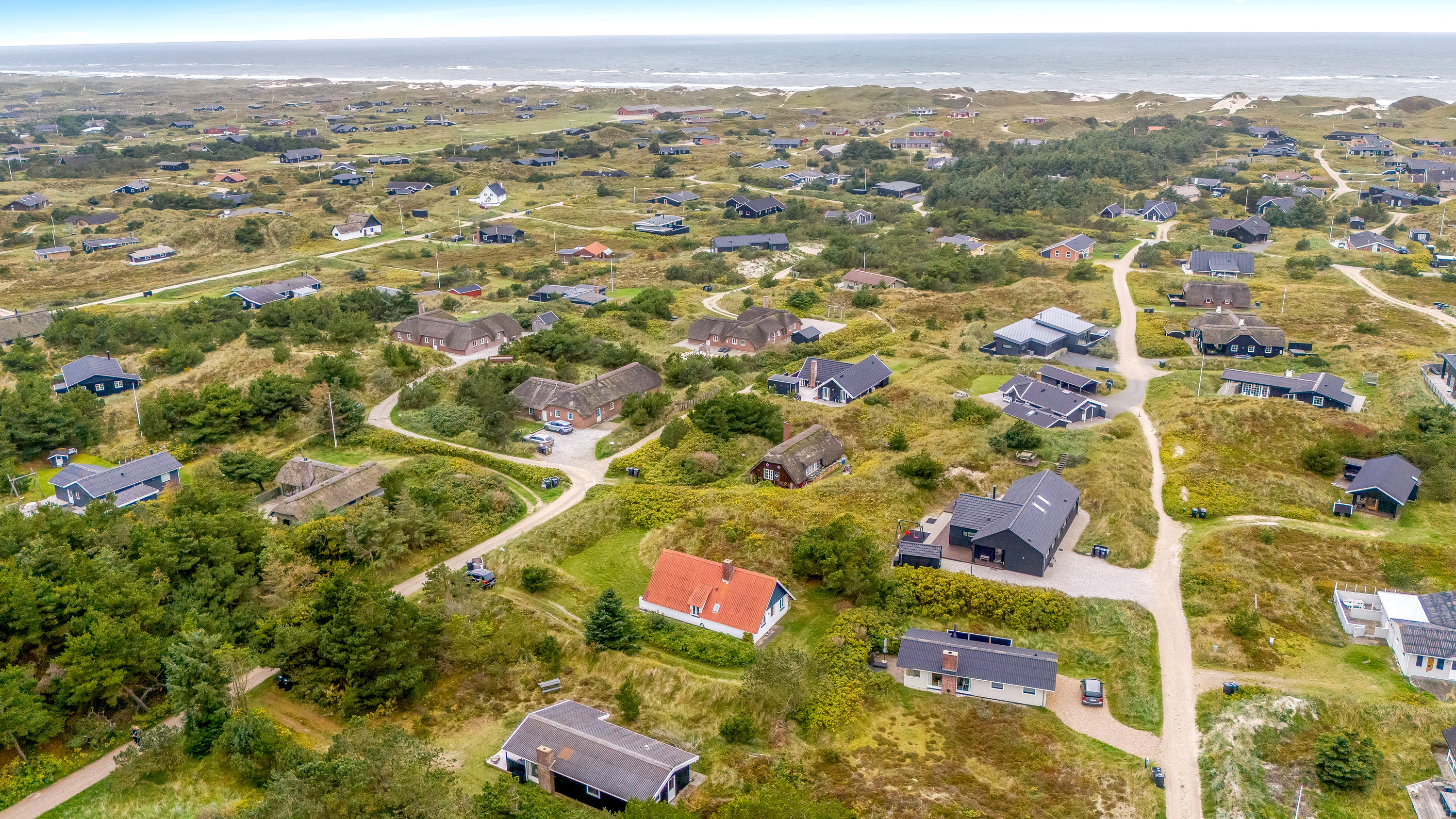 Fremhævet luftfoto billede i fuldskærmstilstand. Billede af Krattet 22, Søndervig, 6950 Ringkøbing