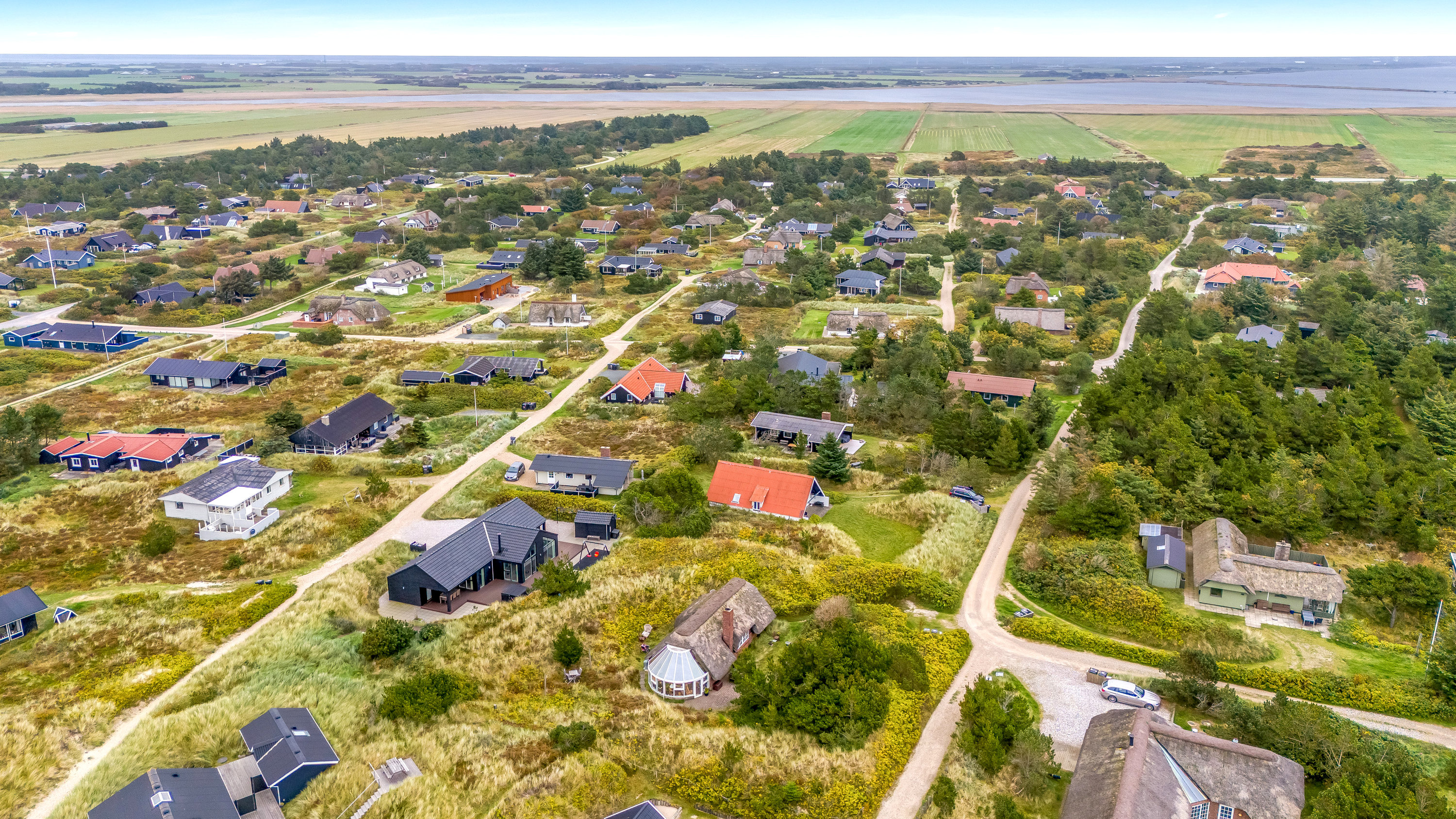 Fremhævet luftfoto billede i fuldskærmstilstand. Billede af Krattet 22, Søndervig, 6950 Ringkøbing