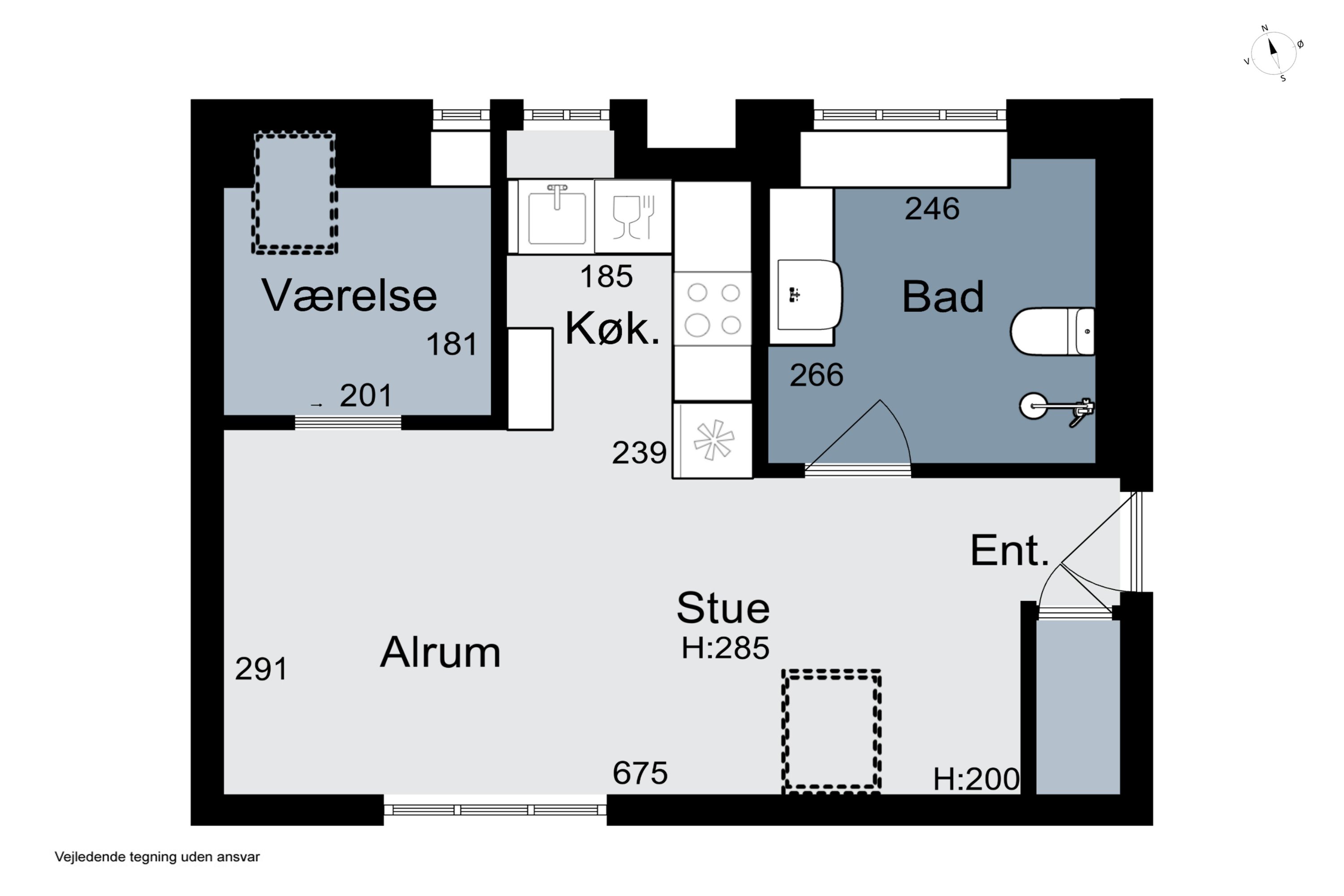 Plantegninger billede af Jerichausgade 12, 5. tv., 8000 Aarhus C