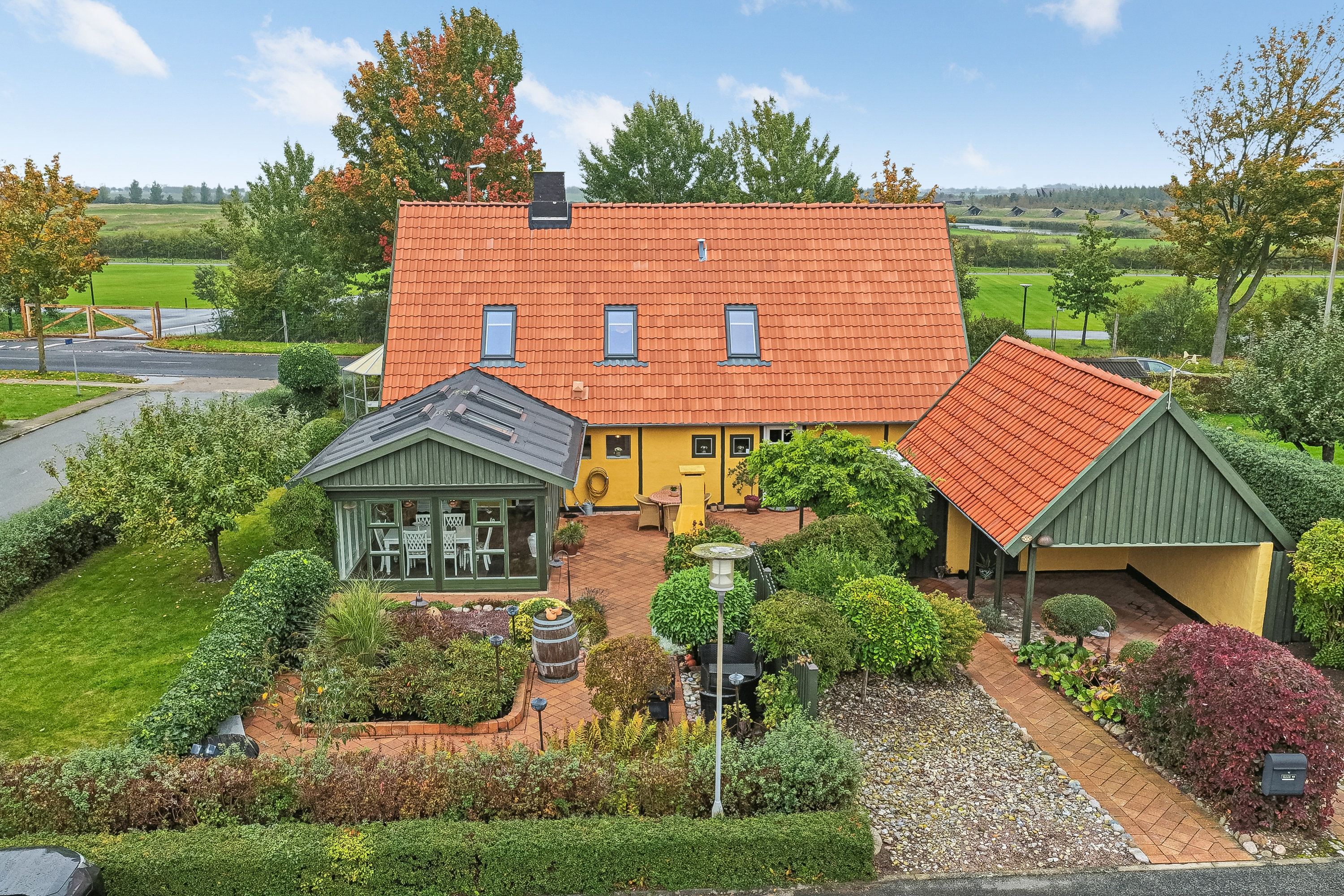 Villa: Luftfoto på Damgårds Alle 53, 5300 Kerteminde