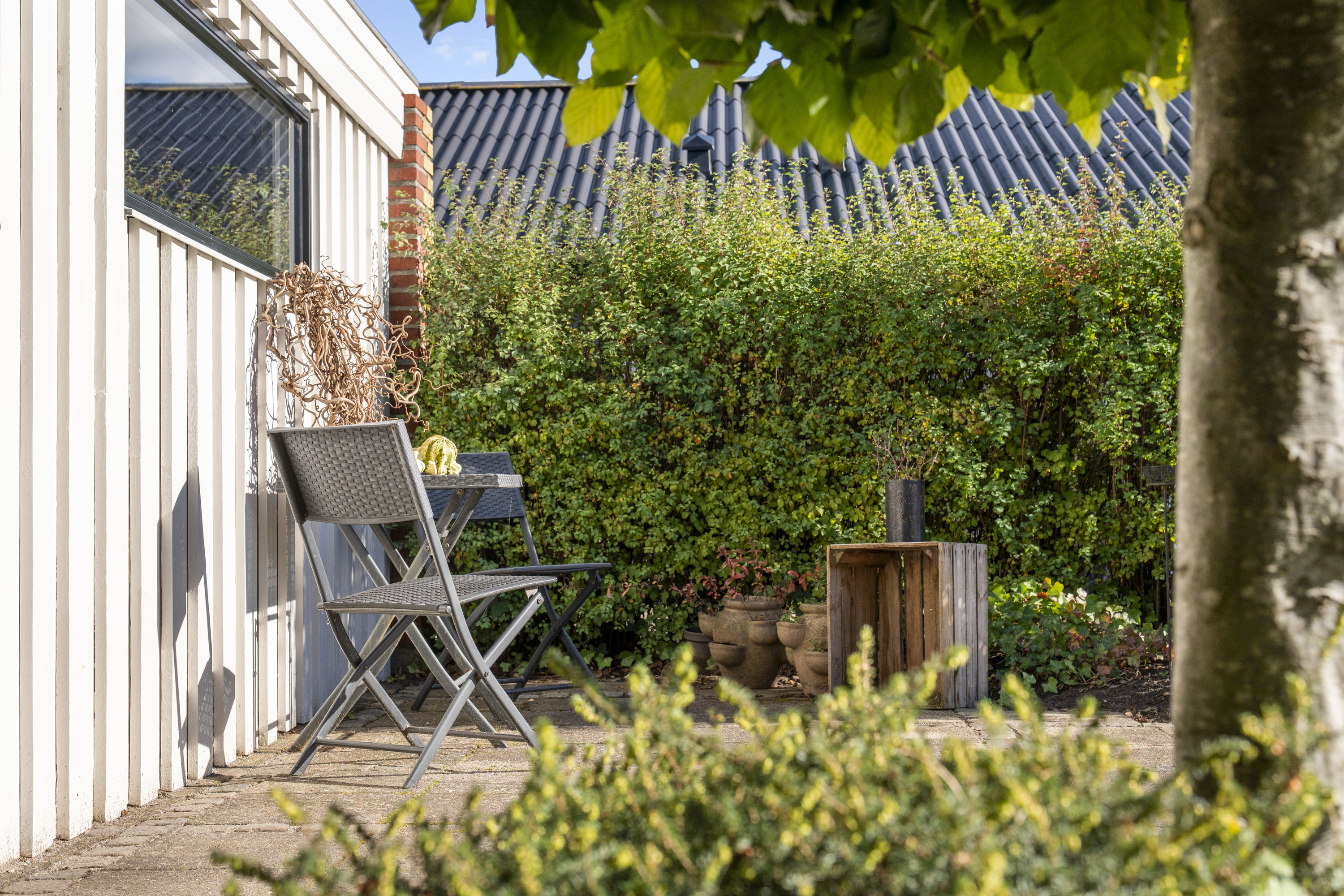 Fremhævet terrasse billede i fuldskærmstilstand. Billede af Plougslundvej 107, 7190 Billund