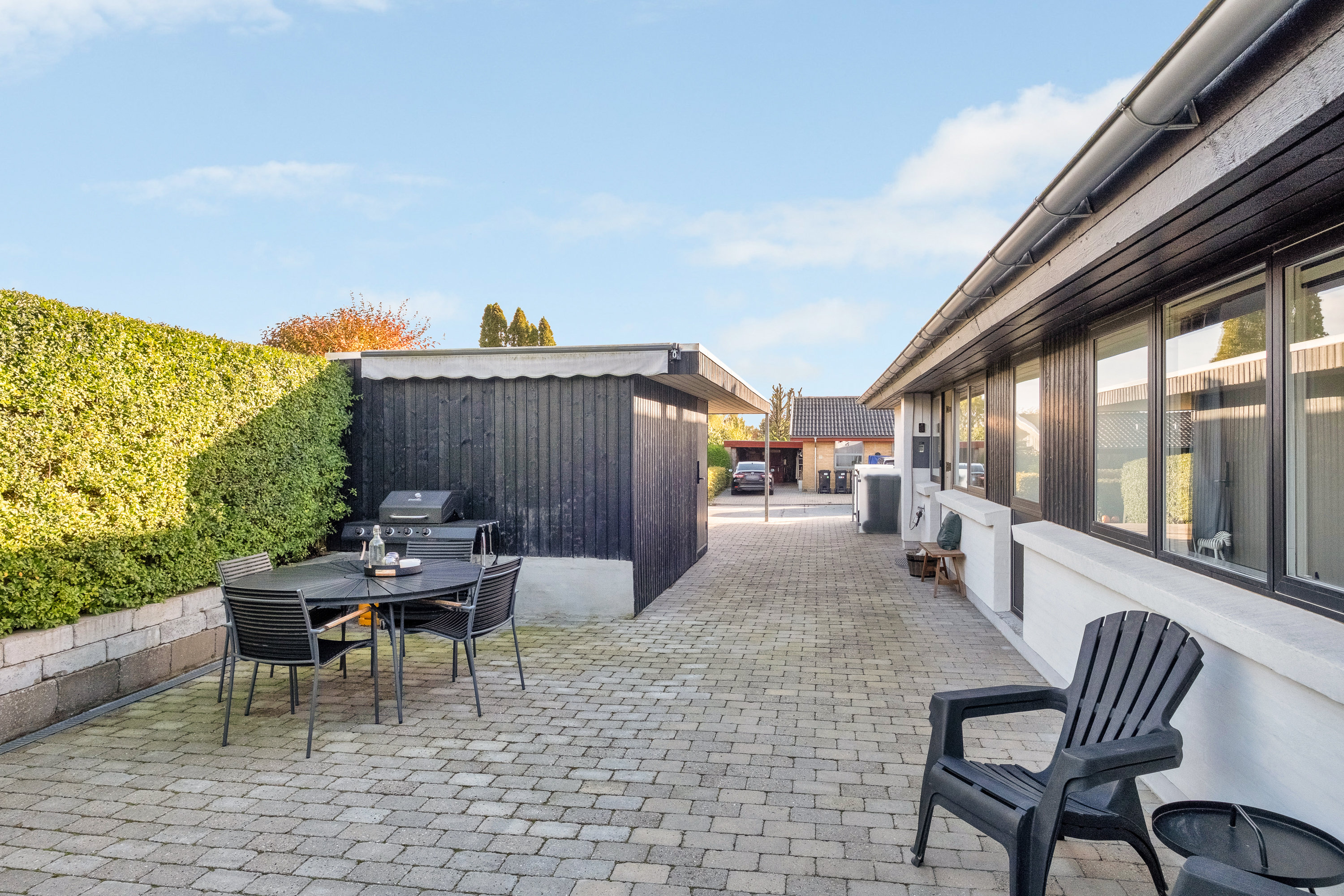Fremhævet terrasse billede i fuldskærmstilstand. Billede af Rugmarken 82, 8520 Lystrup