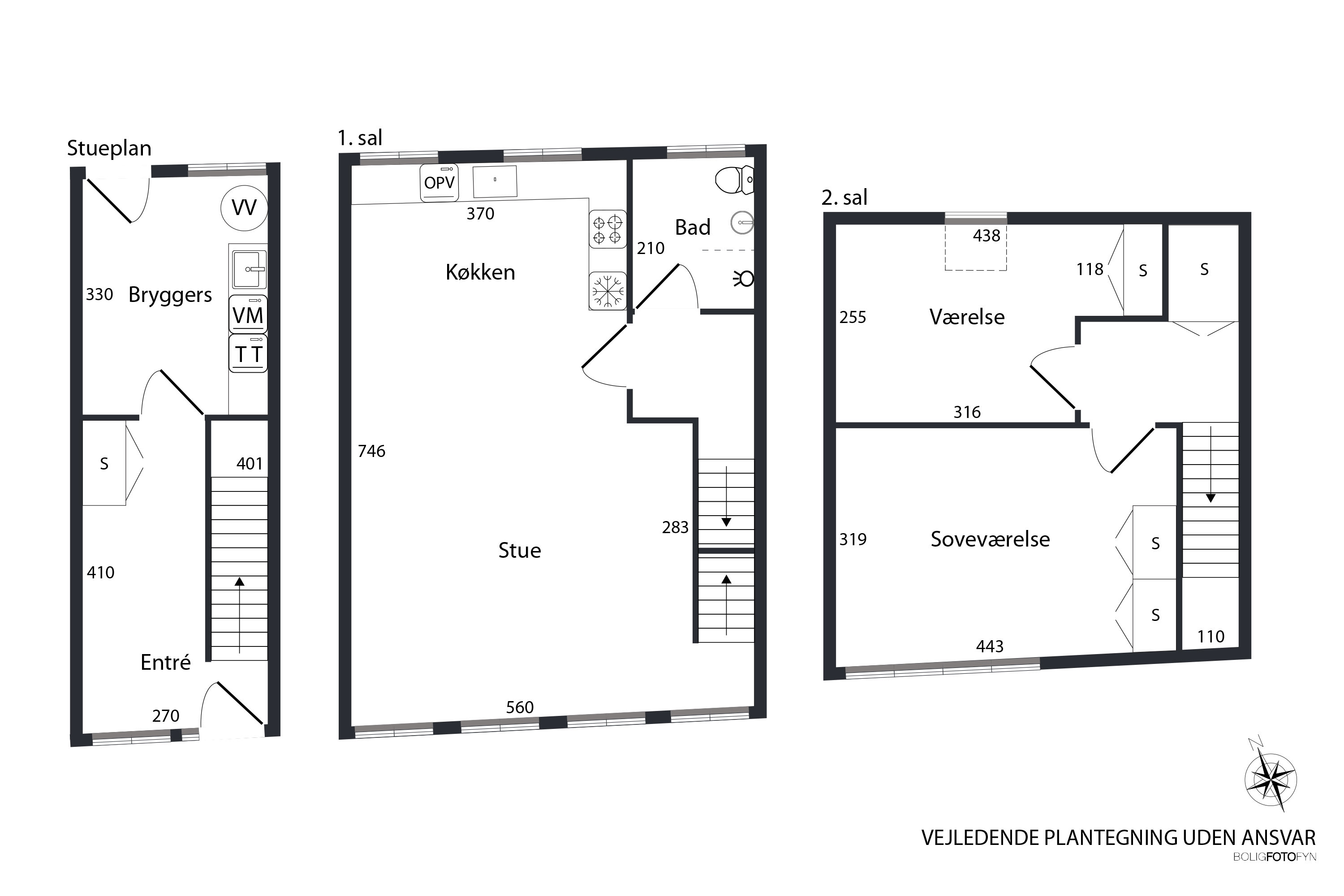 Plantegninger billede af Vestervoldgade 43, 5800 Nyborg