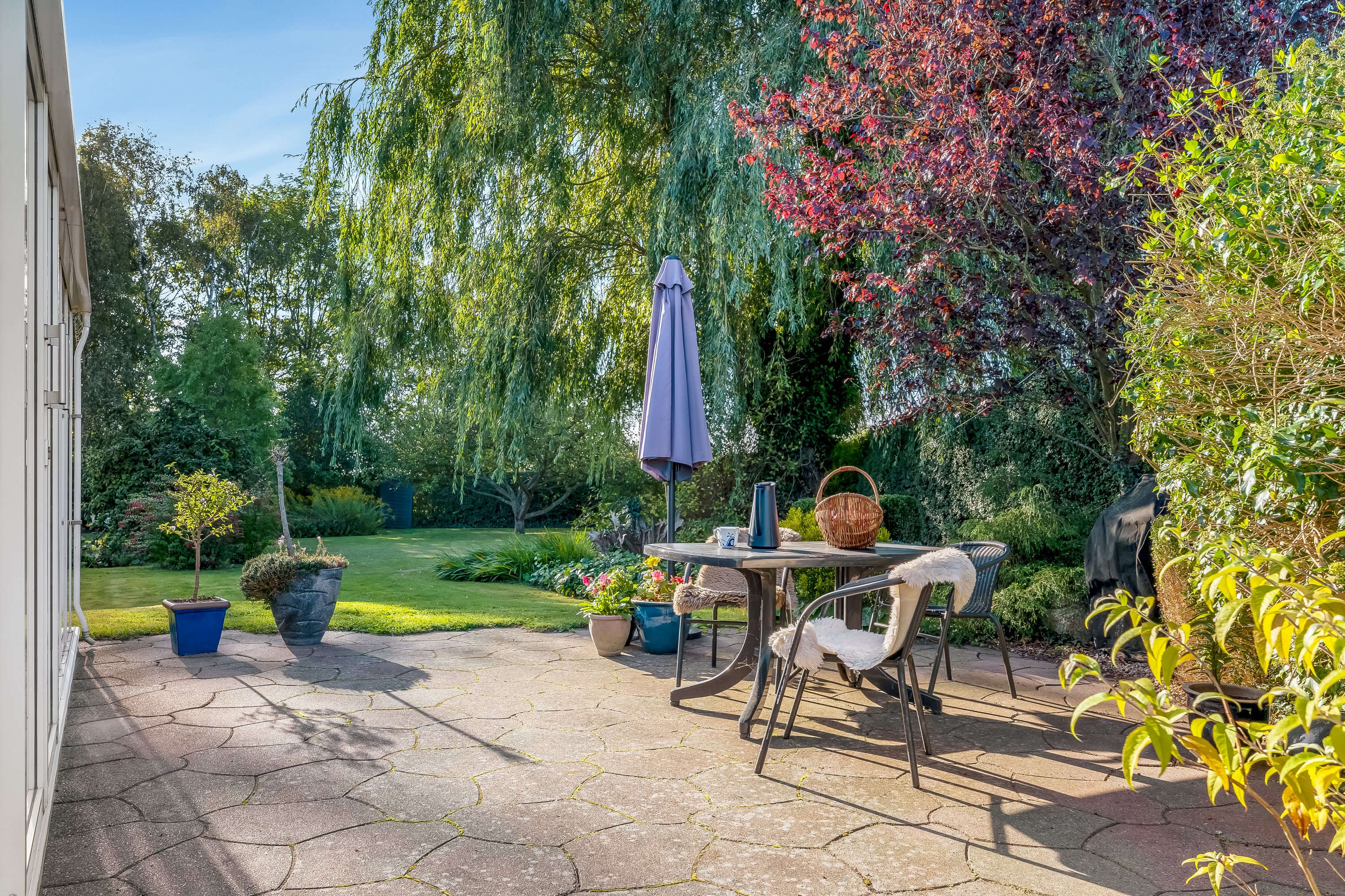 Fremhævet terrasse billede i fuldskærmstilstand. Billede af Møllevænget 13, 4913 Horslunde