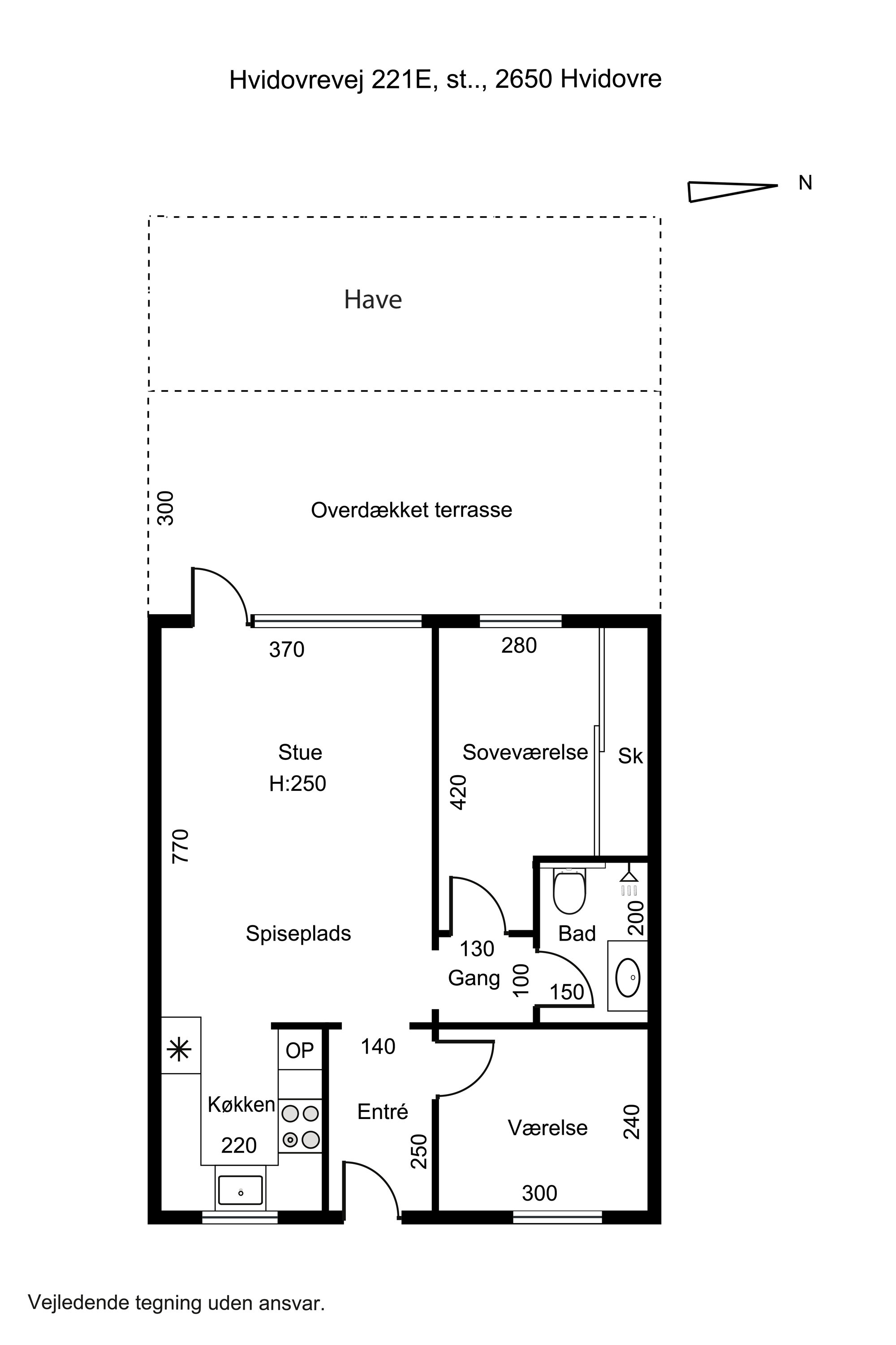 Plantegninger billede af Hvidovrevej 221E, st., 2650 Hvidovre