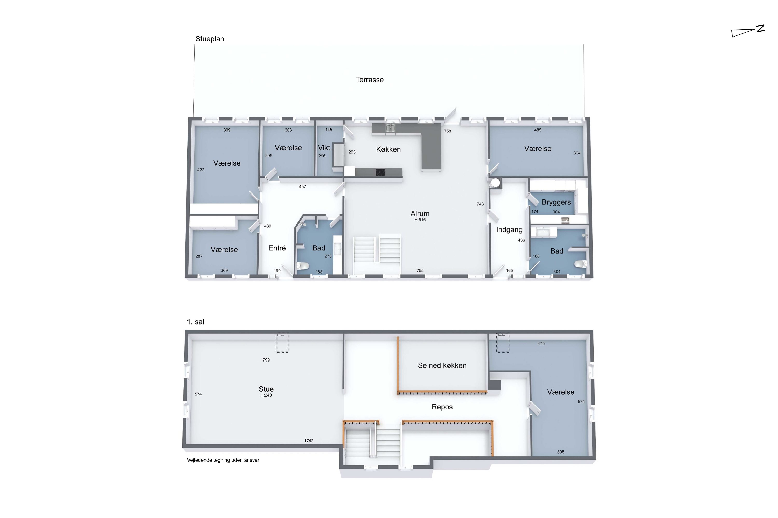 Plantegninger billede af Gedsteddalen 9, V Hornum, 9640 Farsø