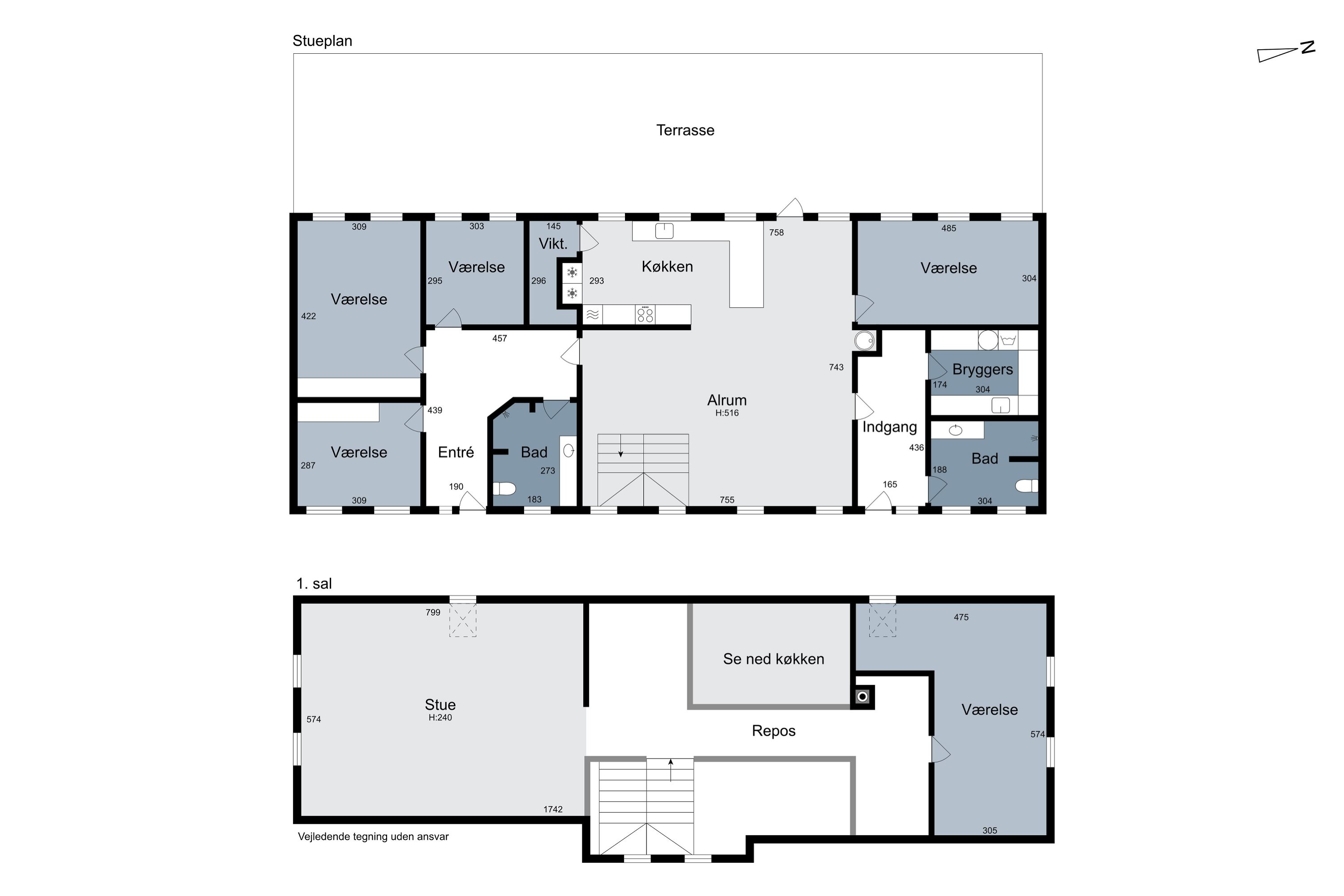 Plantegninger billede af Gedsteddalen 9, V Hornum, 9640 Farsø