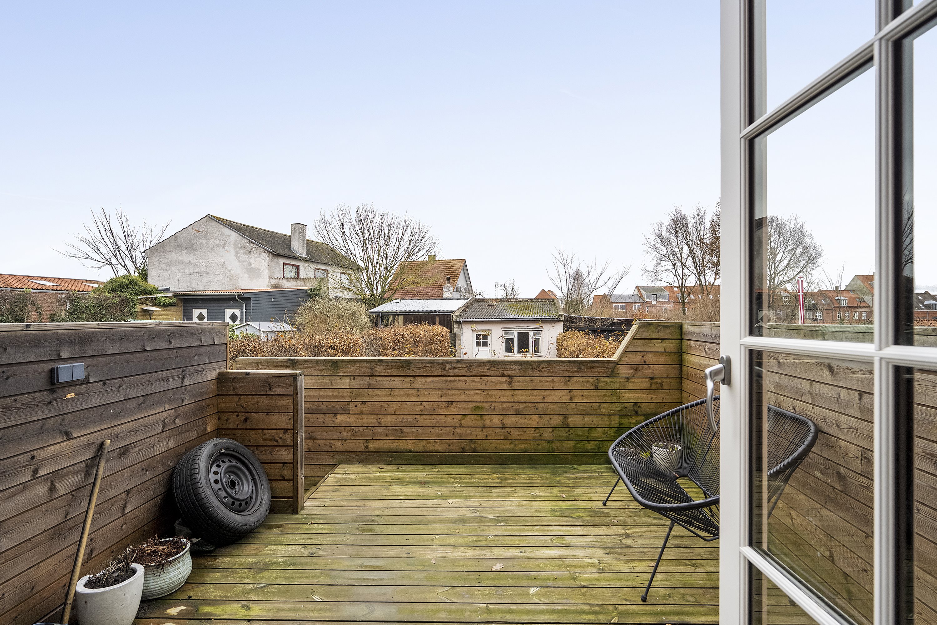 Fremhævet terrasse billede i fuldskærmstilstand. Billede af Fælledvej 62, 8700 Horsens