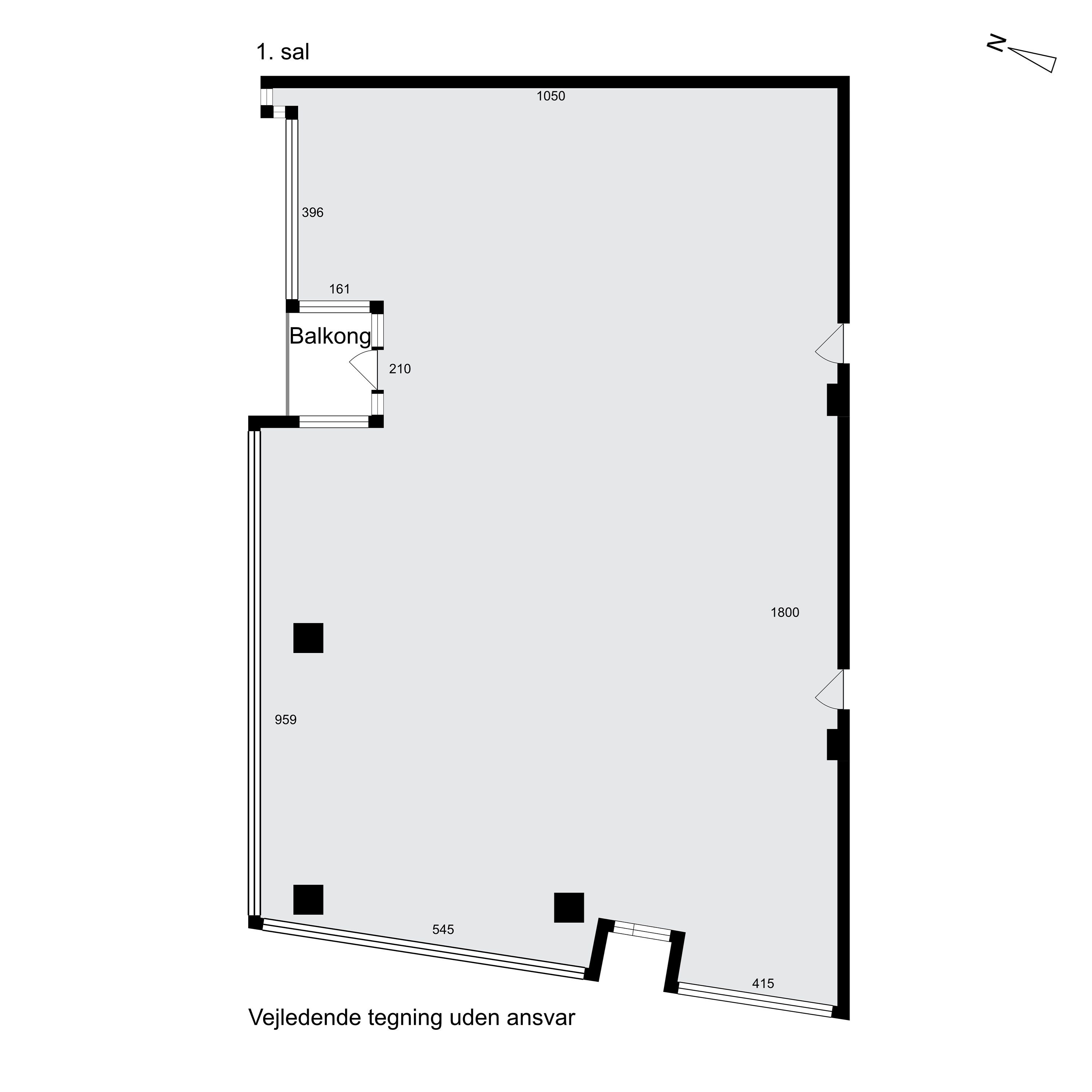 Plantegninger billede af Store Torv 2D, 2. 1., 7700 Thisted