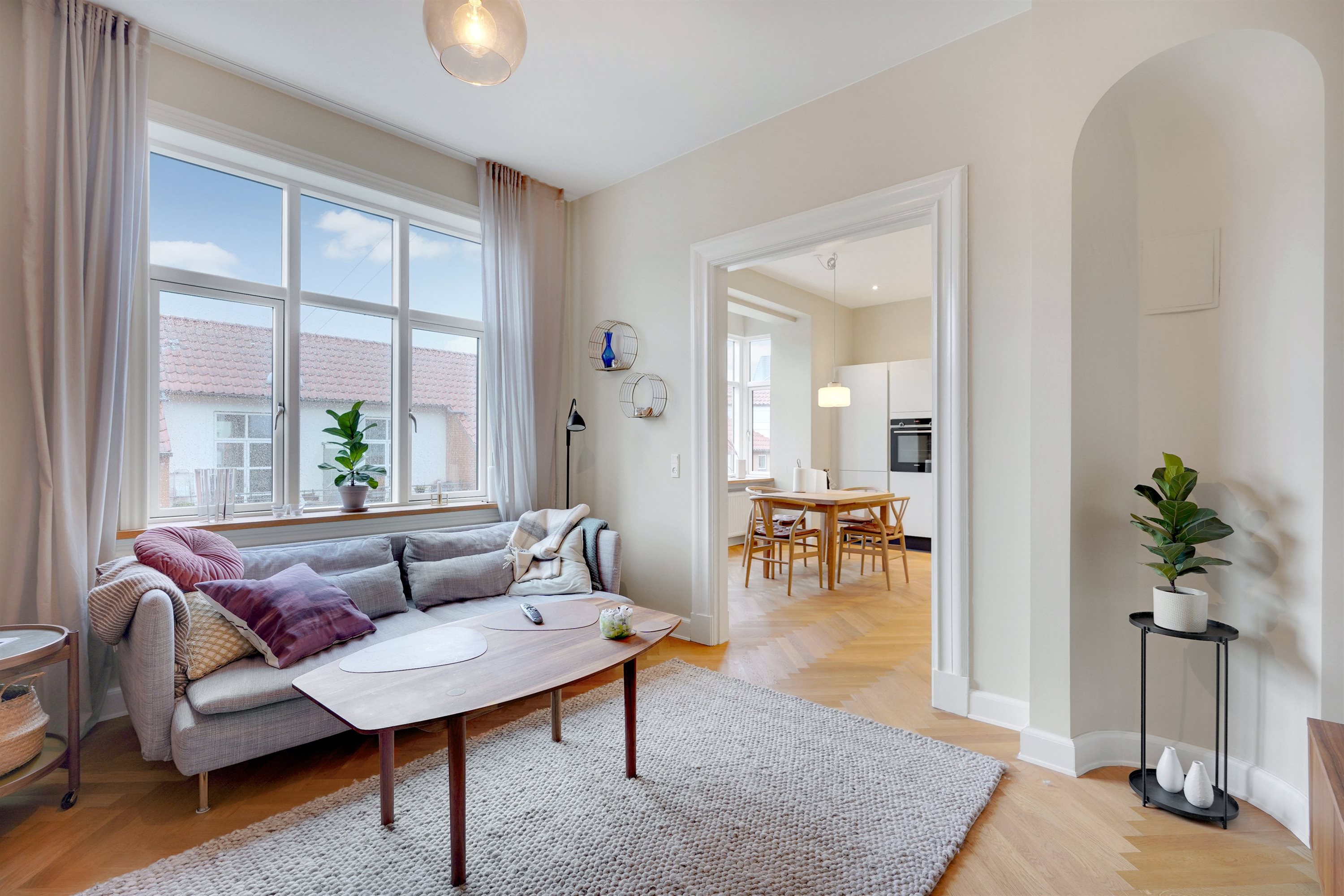 Fremhævet stue billede i fuldskærmstilstand. Billede af Østergade 61, 1., 6700 Esbjerg