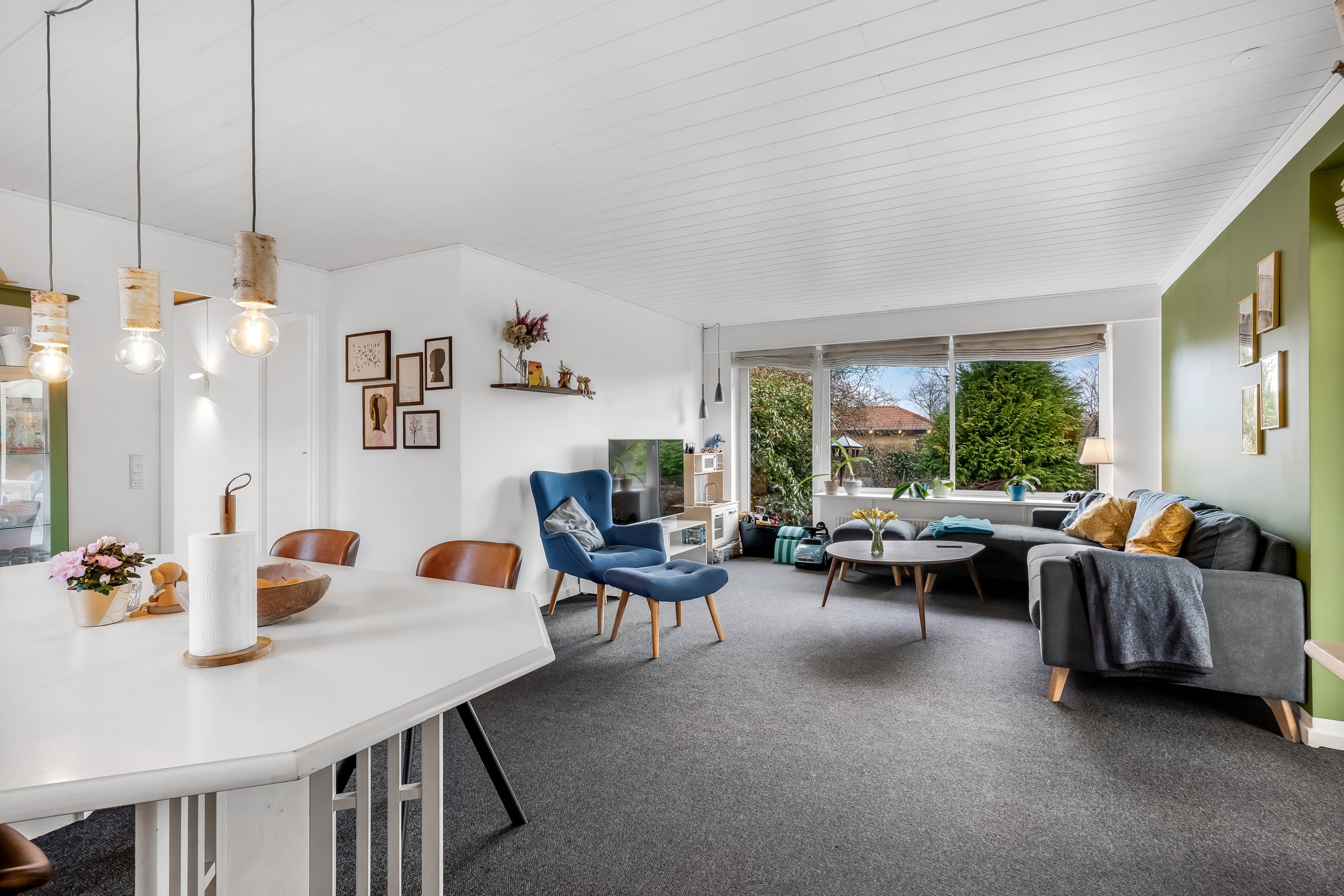 Fremhævet stue billede i fuldskærmstilstand. Billede af Havrevænget 28, 6990 Ulfborg