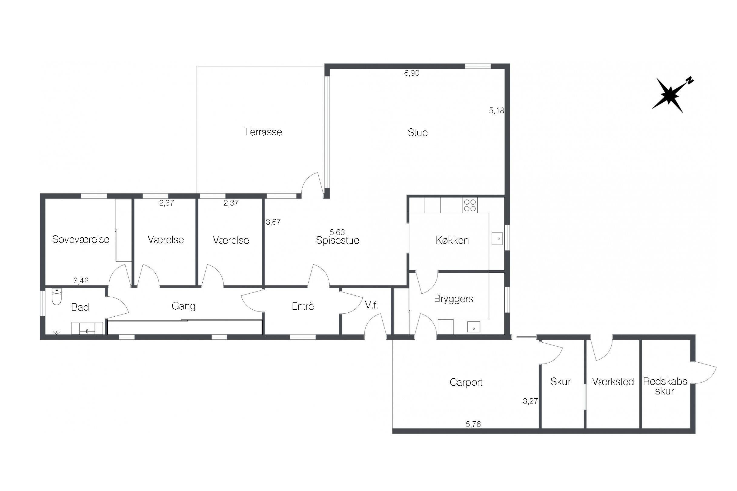 Plantegninger billede af Nygade 17, 9830 Tårs